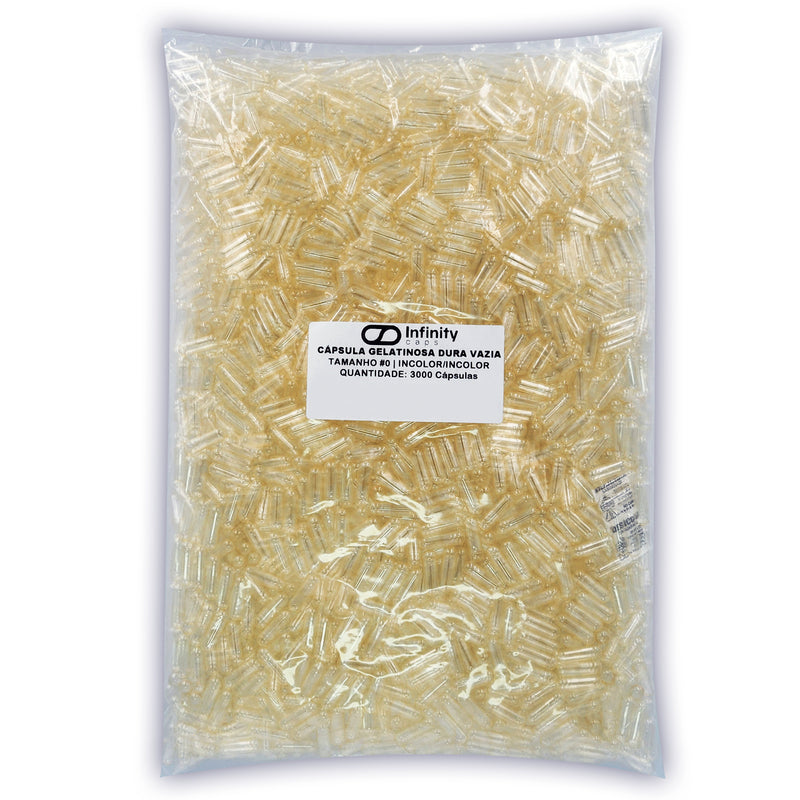 Cápsula Vazia De Gelatina Transparente N0 3000 UN Gelatinosa
