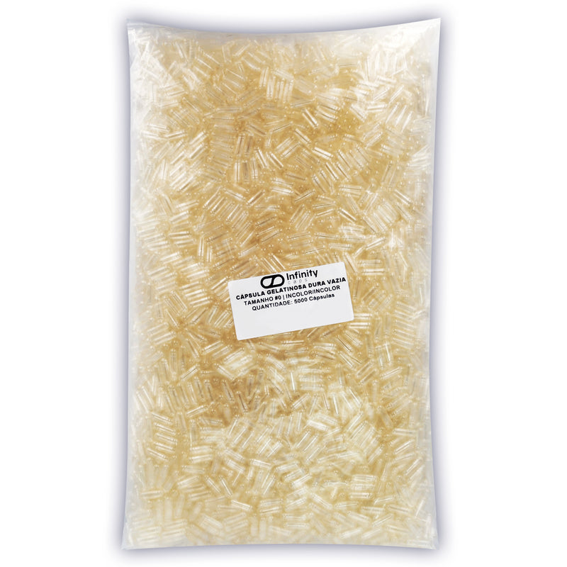 Capsula Vazia De Gelatina Transparente N0 5000 UN Gelatinosa
